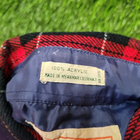 VTG 90s Grunge Plaid Flannel Shirt Mens M Oversized Baggy (Fits L) - Picture 4 of 5